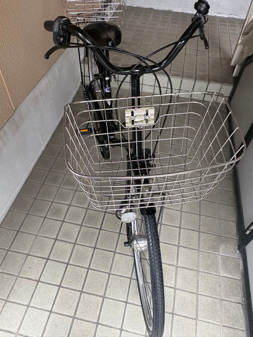 にしほ さん専用新品タイヤの前後ステンレス製籠付きお買い物仕様軽快車(27㌅)