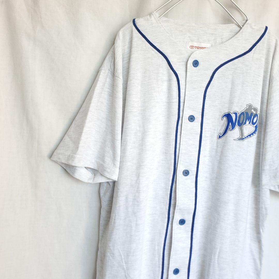 90s NOMO × TOYOTA ベースボールシャツ 野球 企業 野茂英雄