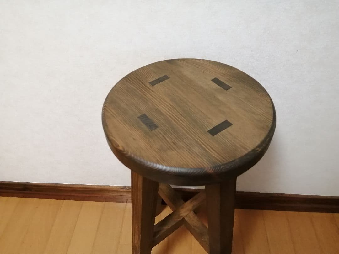 木製スツール　座面幅30cm×高さ40cm　丸椅子　stool