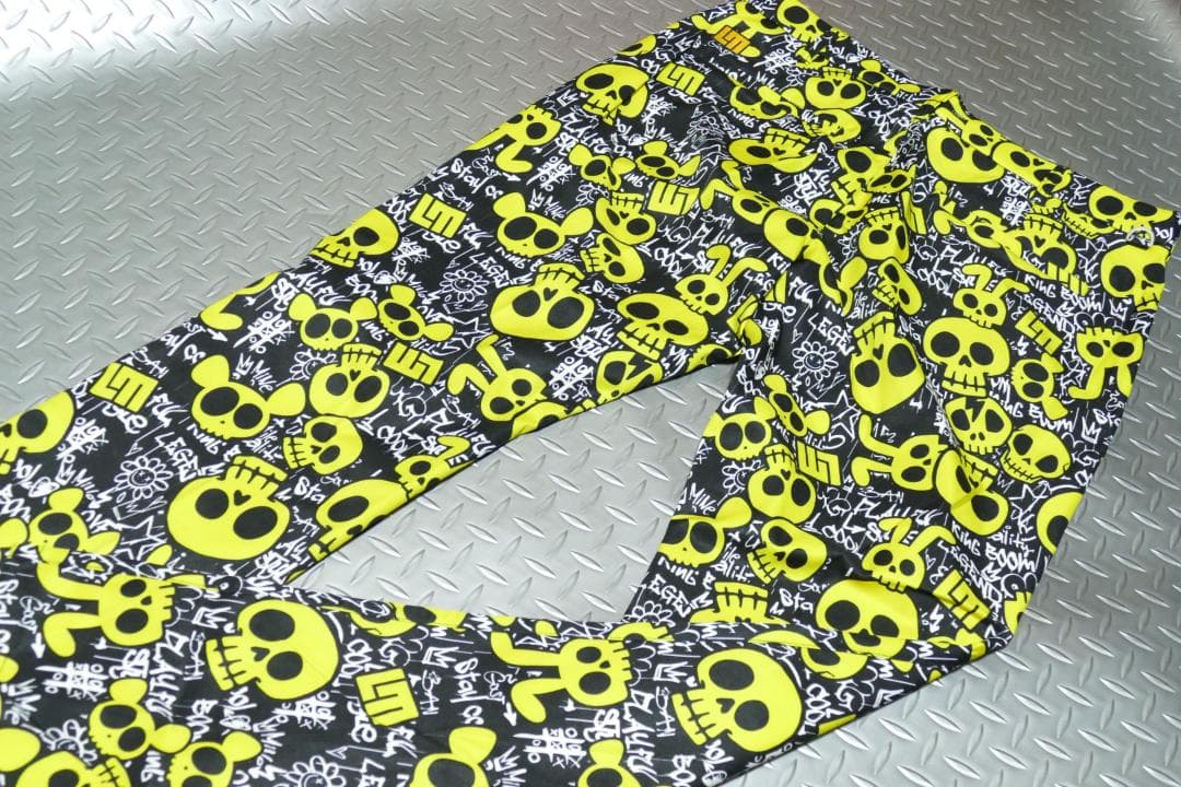 ★新品★ラウドマウスゴルフ★ストレッチツイル柄パンツ★XL★アニマルスカルズ