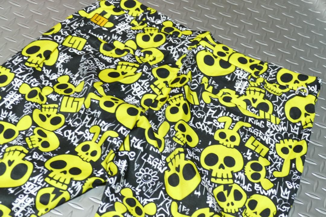 ★新品★ラウドマウスゴルフ★ストレッチツイル柄パンツ★XL★アニマルスカルズ