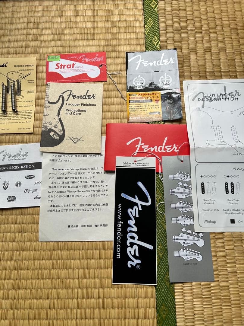 Fender Eric Johnson Stratocaster 純正付属品