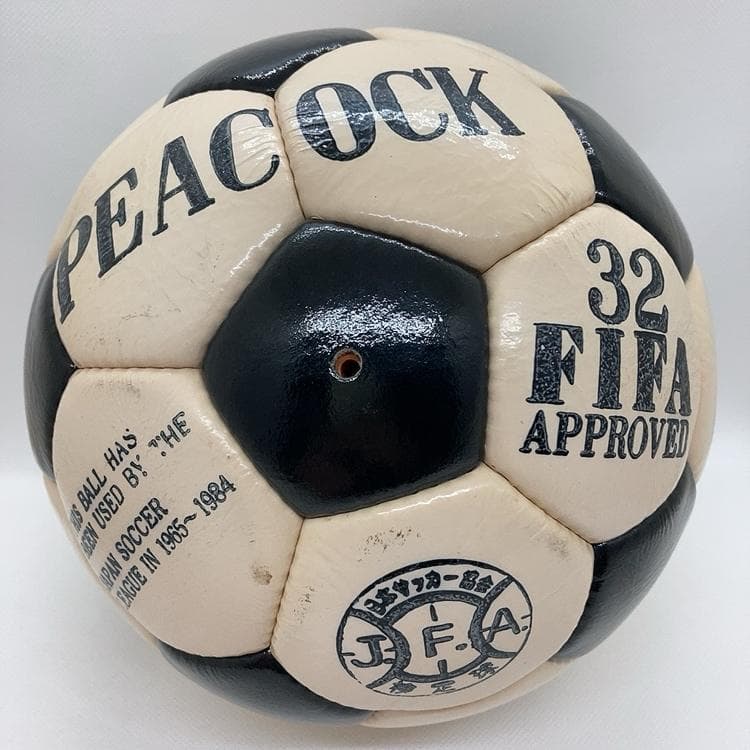 80's 本革手縫い サッカーボール PEACOCK  ヴィンテージ 昭和レトロ