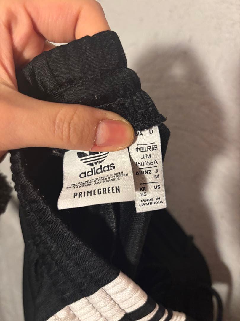 adidas アディブレイクトラックパンツ XSサイズ スナップボタン ブラック