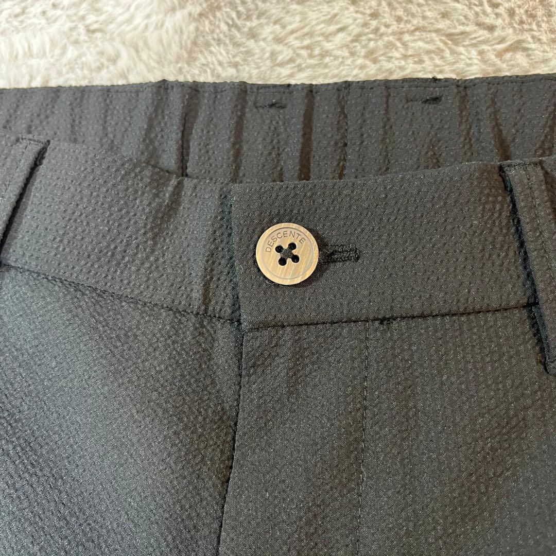 激レア DESCENTE GOLF デサント ゴルフ シアサッカー パンツ 黒