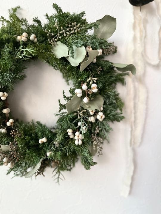 2022white × green christmas wreathe①