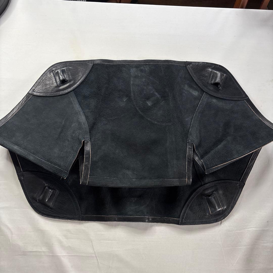 【kawais】 leather chair seat<garbon>_navy