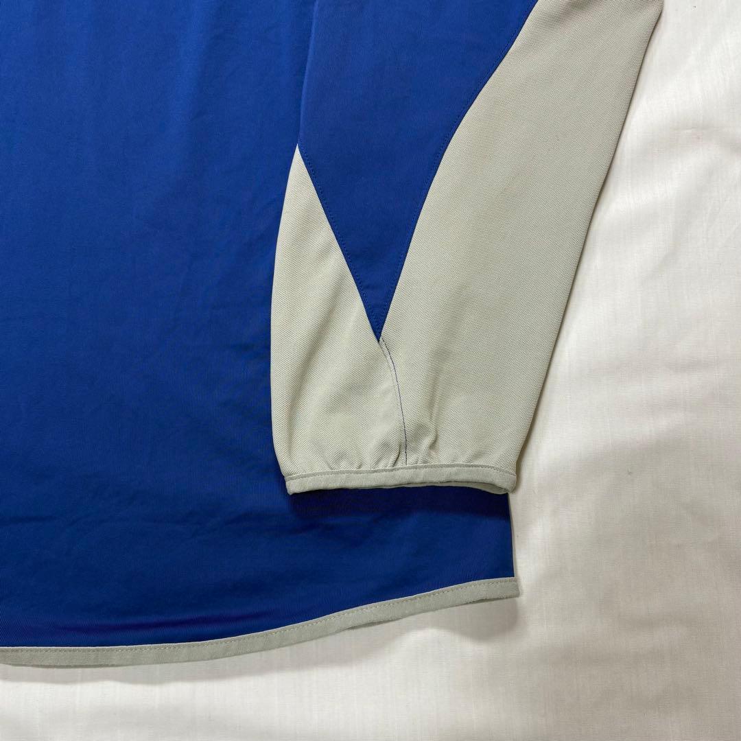 00s NIKE ナイキ archive スウッシュ ゲームシャツ　ブルーグレー