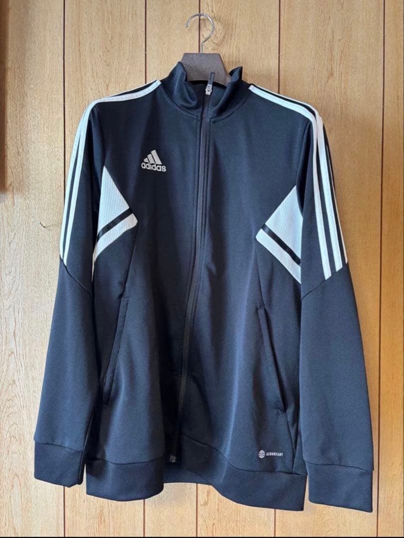 adidas ジャージ上下セット ブラック/ホワイト