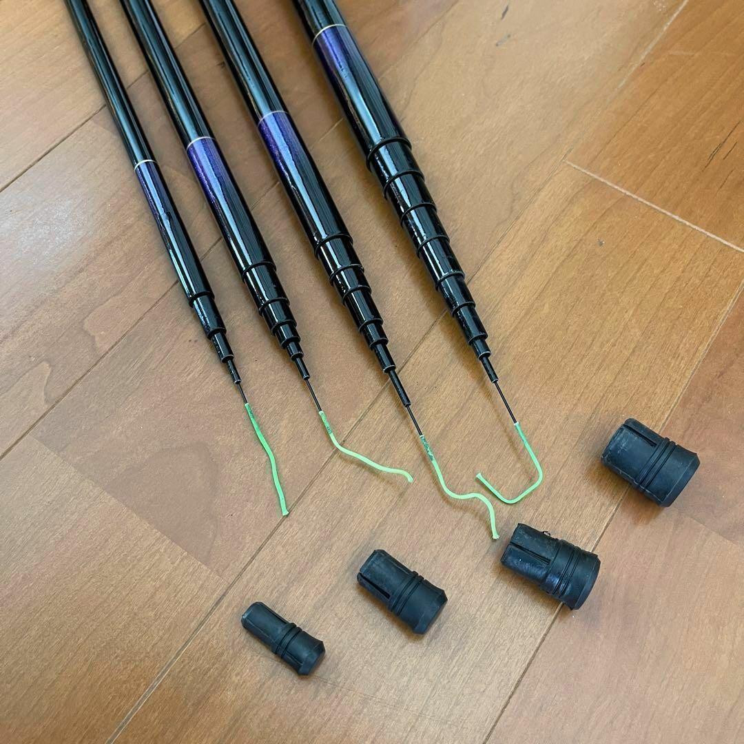 のべ竿　2.7m 3.6m 4.5m 5.4m 4本セット　渓流竿　軽量