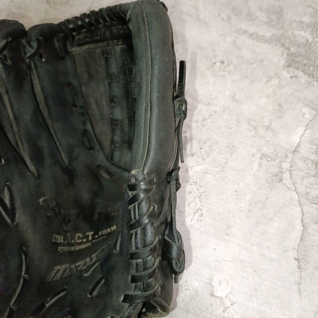 ミズノ ビューリーグ 左用軟式グローブ 旧Mラベル 青ビュー 黒
