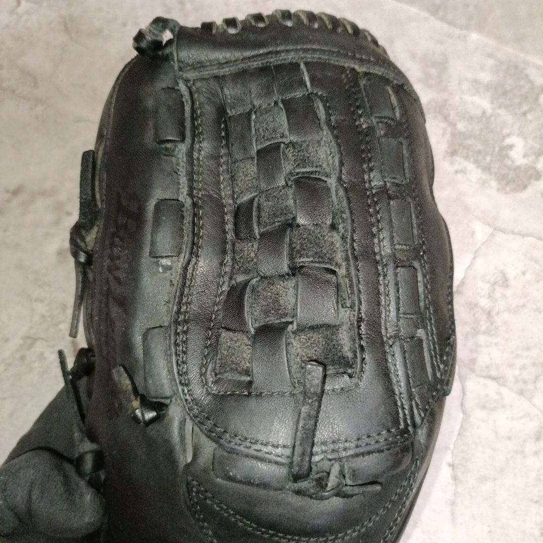 ミズノ ビューリーグ 左用軟式グローブ 旧Mラベル 青ビュー 黒