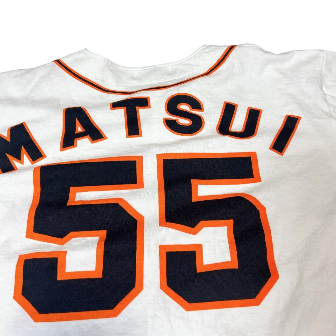 美品　読売ジャイアンツ 松井秀喜 背番号55 ユニフォームTシャツ 白