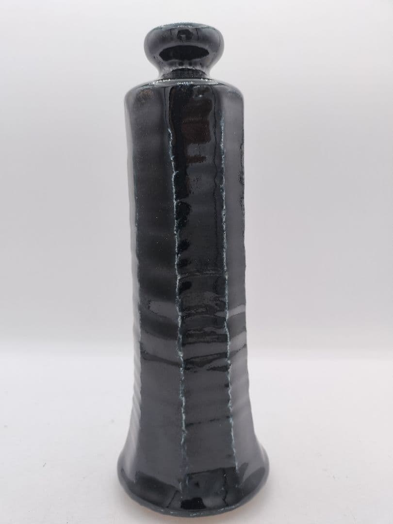 c607 花入 会寧窯変 面取 志堂 朴富元 木箱 茶道具 古物