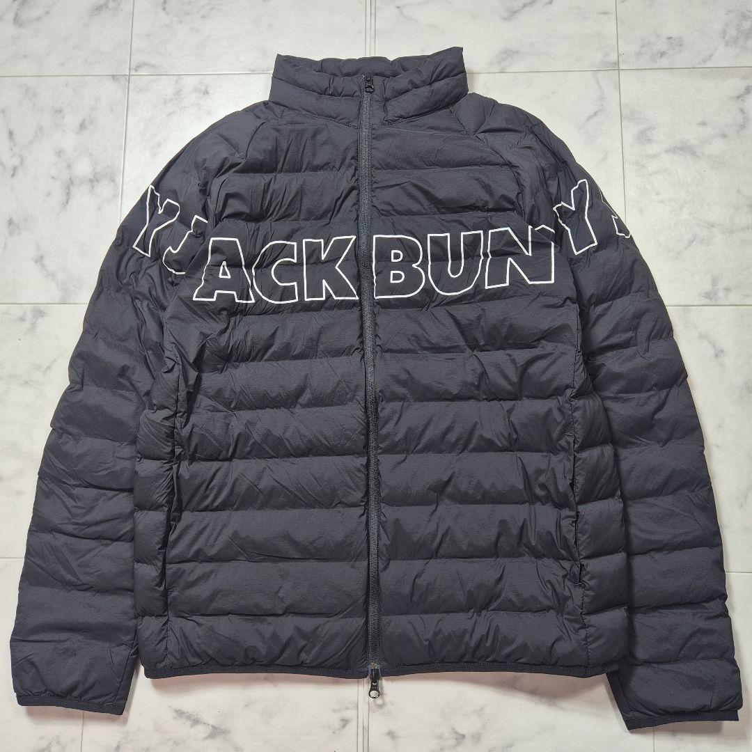 美品 Jack Bunny!! ナイロンタフタ 中綿ブルゾン ブラック 2XL