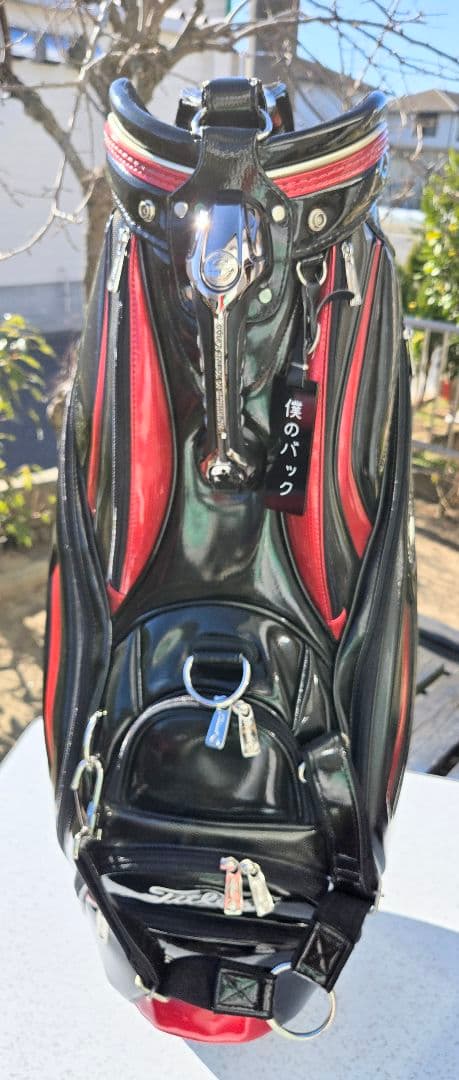 Titleist 9.5型3点式エナメルキャディバッグ&3点ヘッドカバーセット