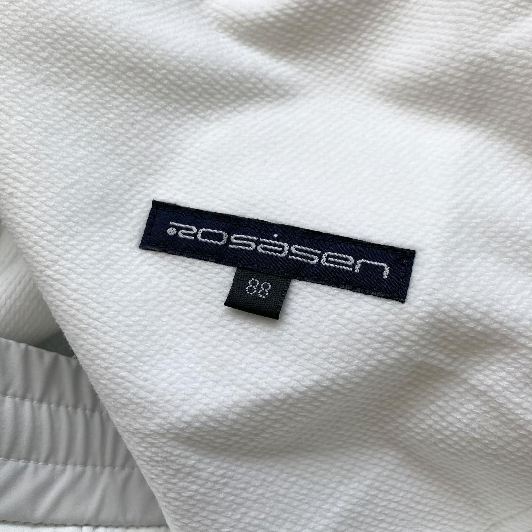 未使用 ROSASEN ロサーセン センタープレス 裏起毛 パンツ 白 88cm