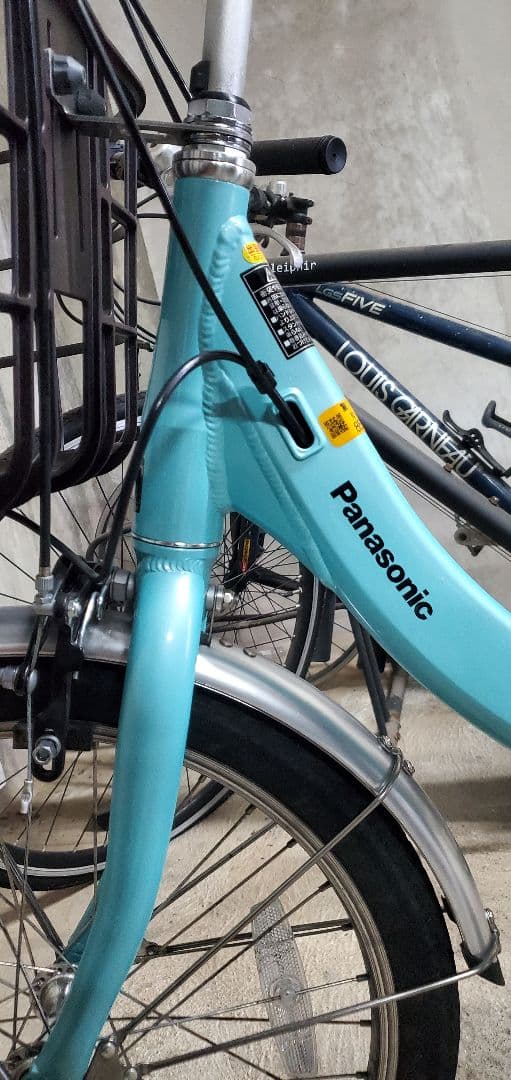 電動アシスト自転車Vivi SL20 20インチミント前カゴ付 保証書あり 美品
