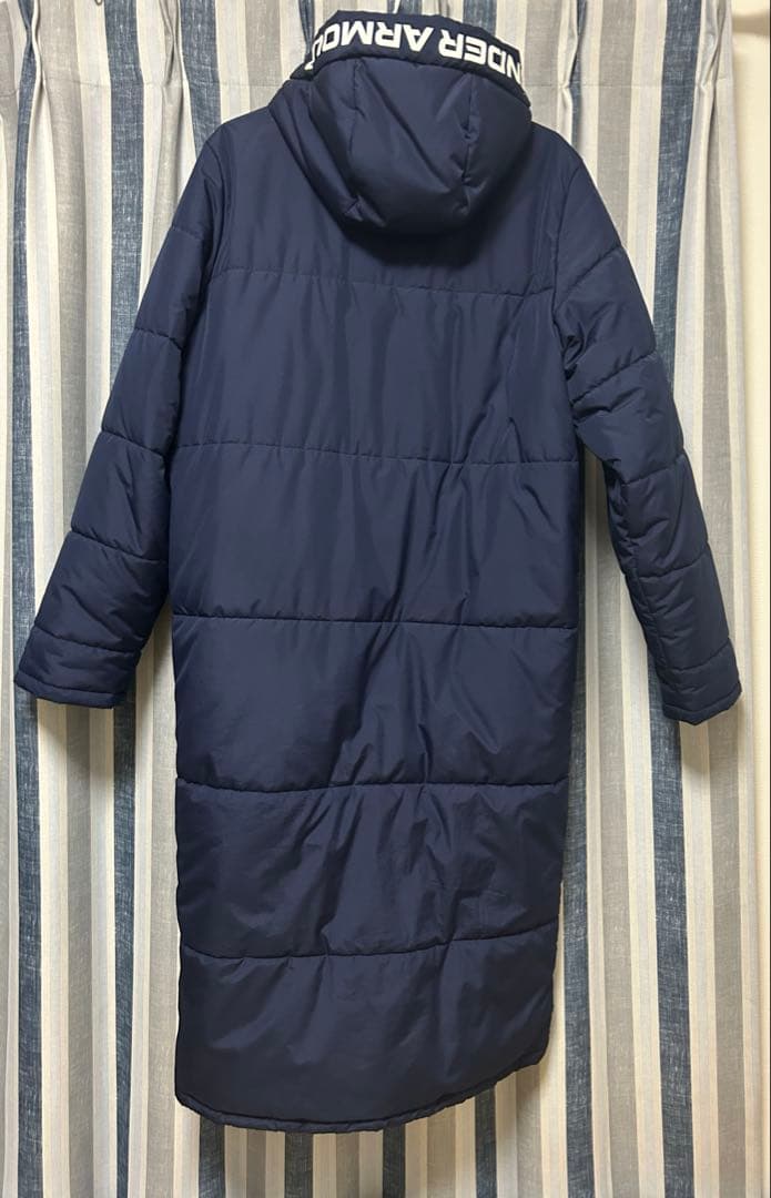 UNDER ARMOUR UA BIG LOGO LONG COAT ネイビー