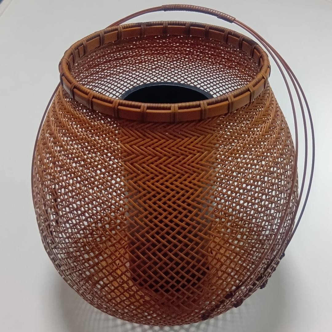 花籠 はなかご 竹工芸 茶道具 伝統工芸品　伝統工芸師 河野祥篁 作