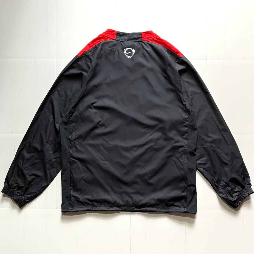 【美品】00s NIKE TOTAL90 ピステスーツセットアップ　黒/赤　M