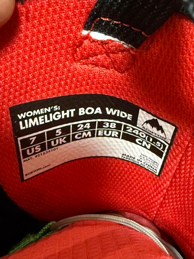 スノーボード Women's Burton Limelight BOA Wide 24cm