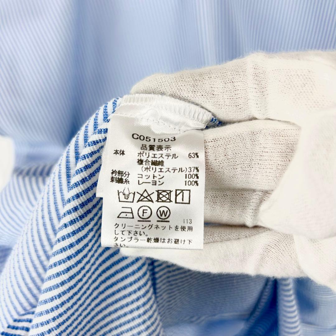 Picone CLUB Ⅲ 美品　ワンピース　ゴルフ　ブルー　ストライプ　刺繍