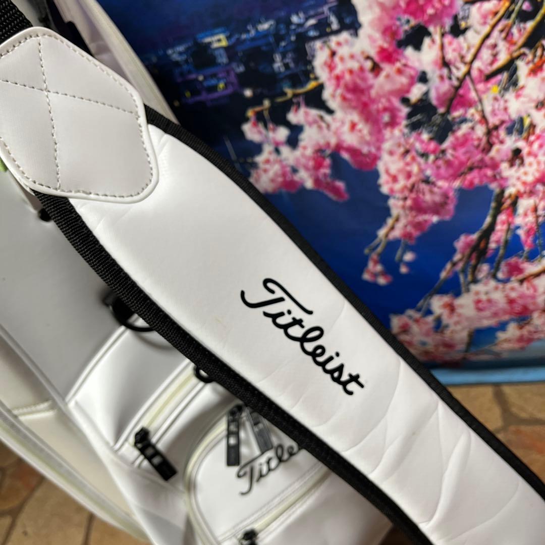 寶BZ-1282 タイトリスト キャディバッグ ネームプレート付き 難あり