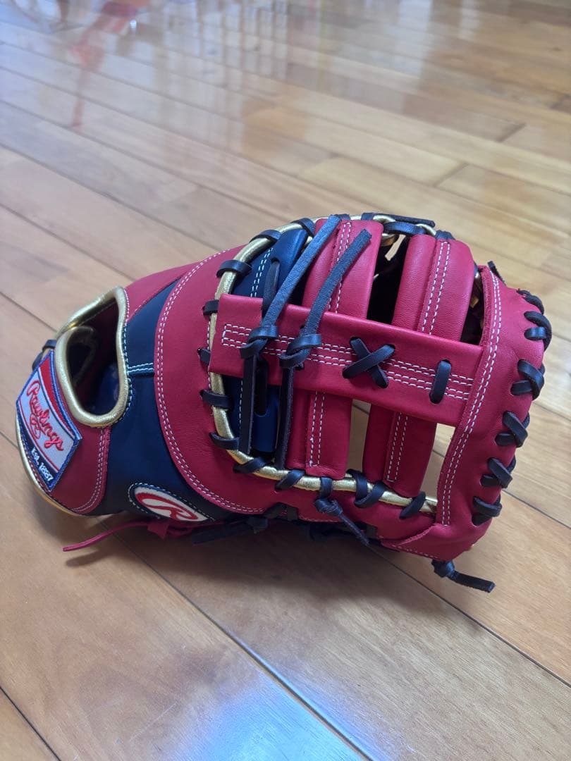 Rawlings 軟式グローブ 赤/黒　一塁手用