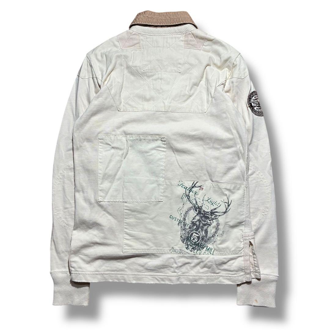 RALPH LAUREN 90s ミリタリープリント ワッペン ラガーシャツ L