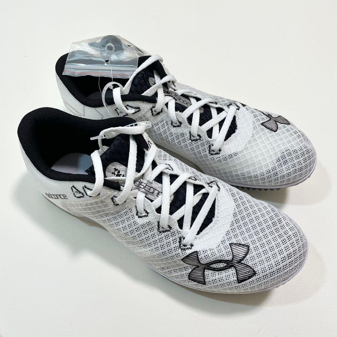 アンダーアーマー 陸上スパイク 26.5cm Kick Distance 4 白