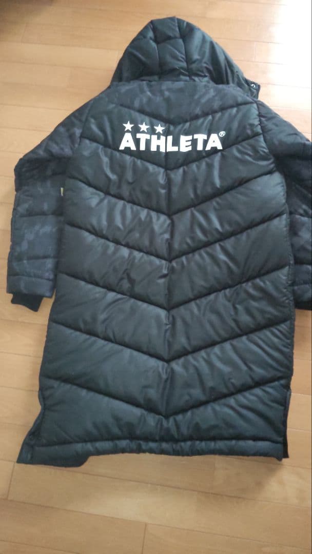 ATHLETA ブラック ロング ベンチコート