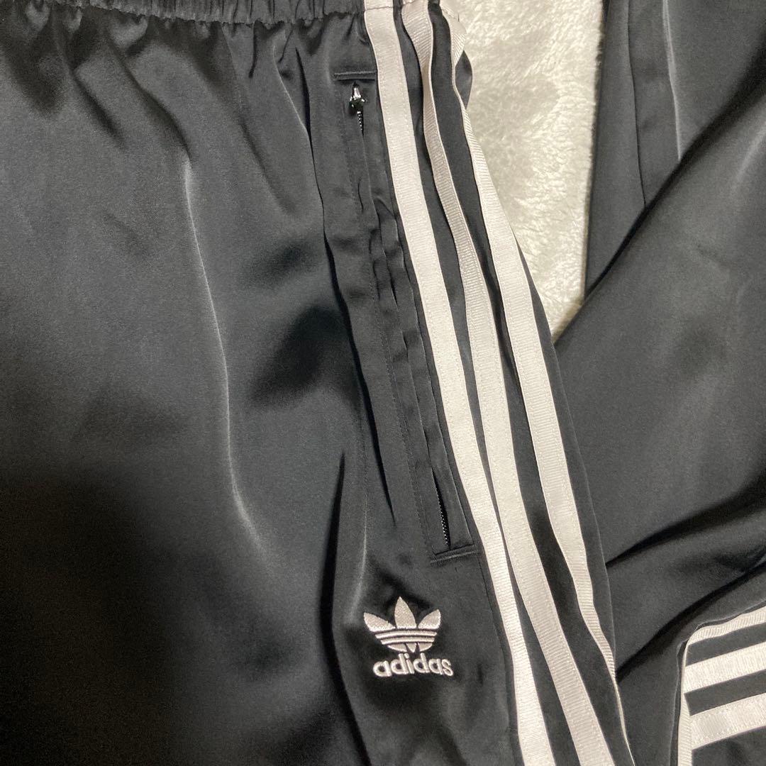 adidas サテンワイドレッグパンツ　2XL