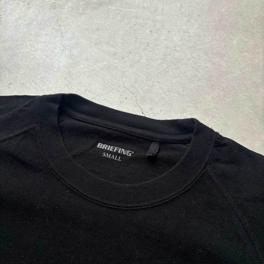 BRIEFING ブリーフィング クルーネック ラグラン 半袖Tシャツ ロゴ S