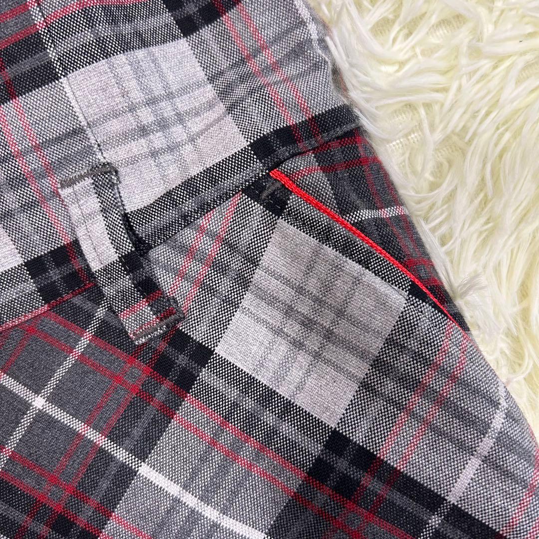 【新品】洗える♡ マンシングウェア タータンチェックノースリーブワンピース LL