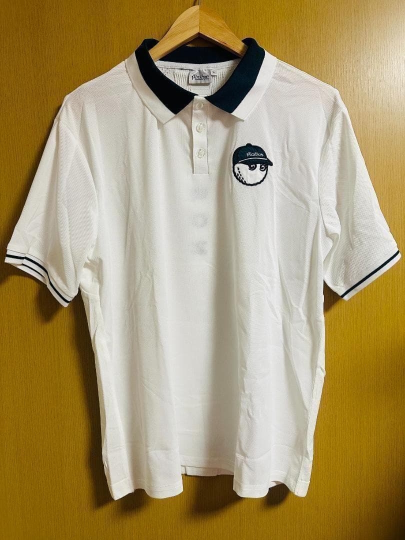 マルボンゴルフ ポロシャツ malbon golf メンズ シャツ 白色Mサイズ