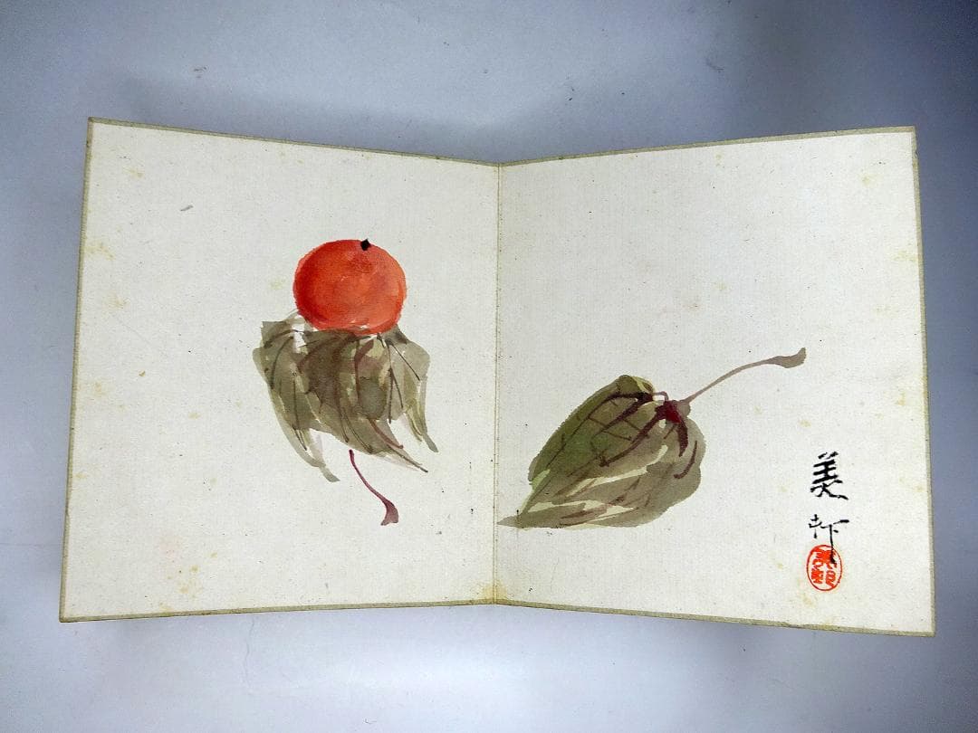#希少 #画帳 #彩色 #肉筆 #書 #図帳 #日本画 #花鳥 #風景 #和本