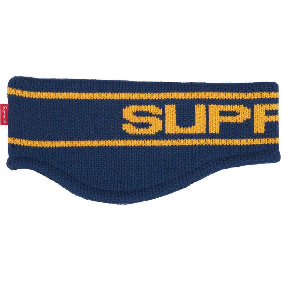 極美品 Supreme Headband ヘッドバンド ヘアバンド ネイビー