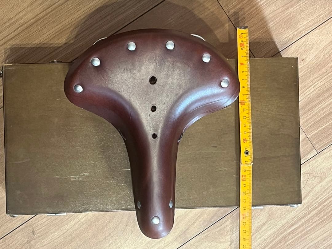 本革サドル コイルスプリング　ブラウン レザー ハンモックサドル 実用車