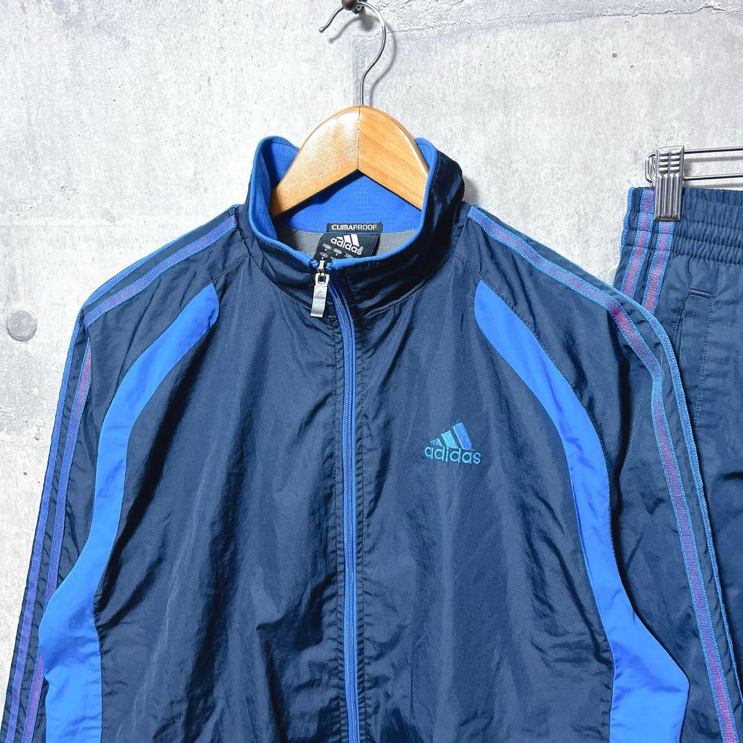adidas メンズ 裏起毛ウインドブレーカーセットアップ 上下セット M