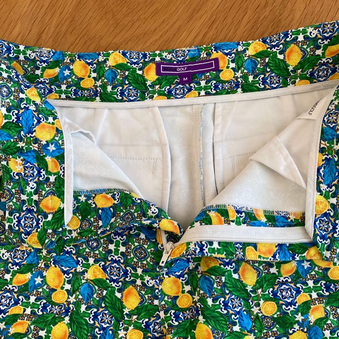 BEAMS GOLFレモン柄ショートパンツ