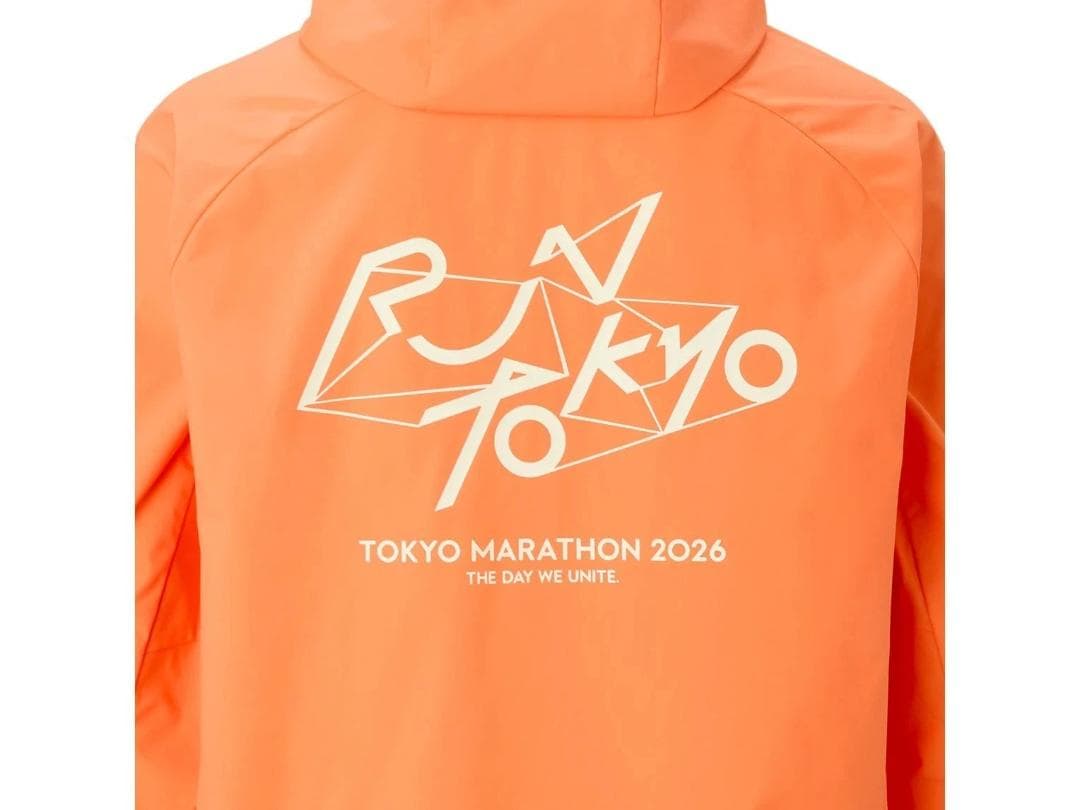 ASICS 東京マラソン2026 ウィンドブレーカー オレンジ L