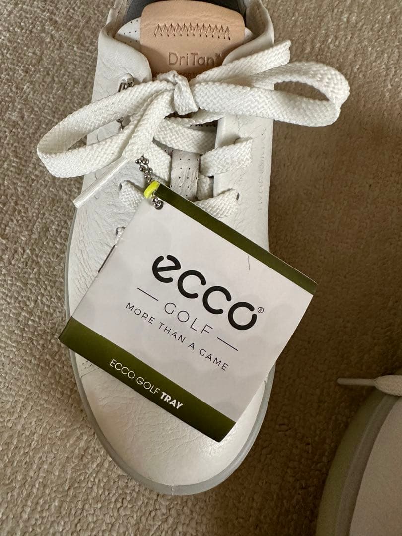 新品　ECCO エコー レザー　シャドウホワイト ゴルフシューズ　36
