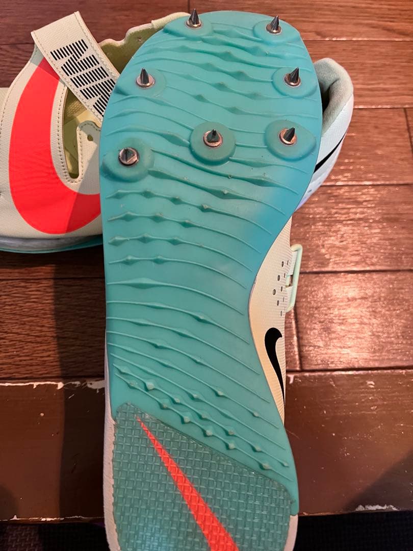 Nike スパイクシューズ ライトグリーン/オレンジ
