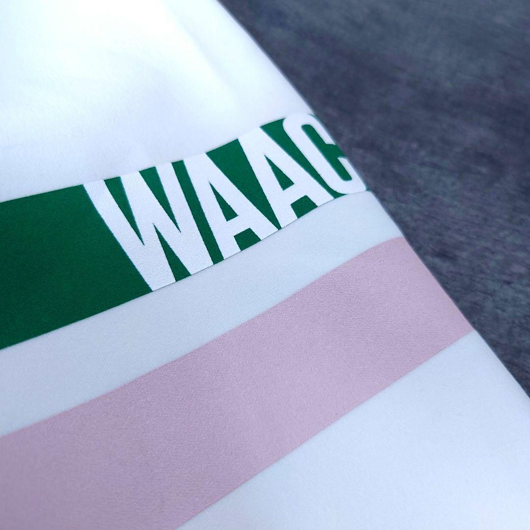美品 WAAC GOLF モックシャツ ホワイト メンズ マルチカラー