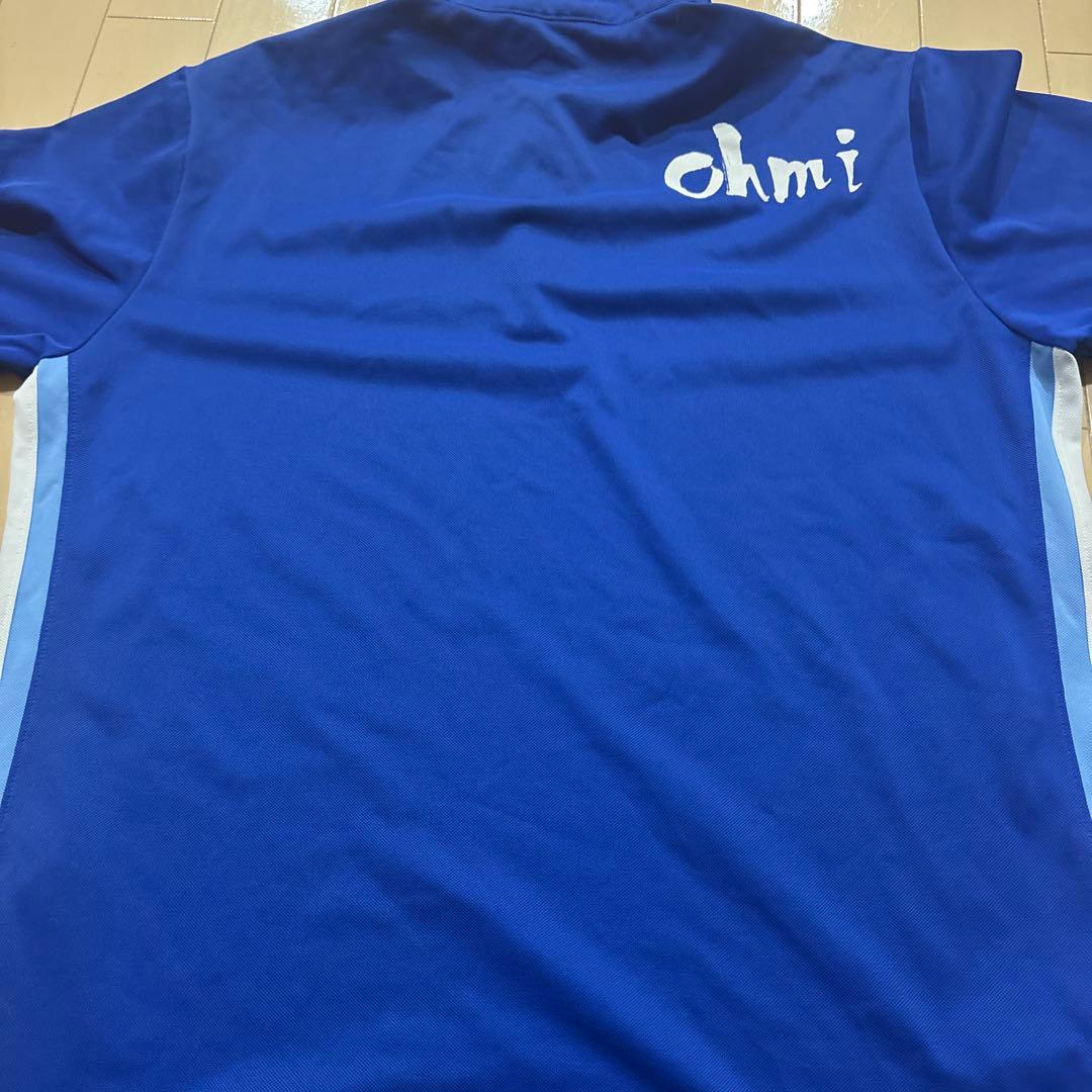 アシックス 青 ポロシャツ ohmi