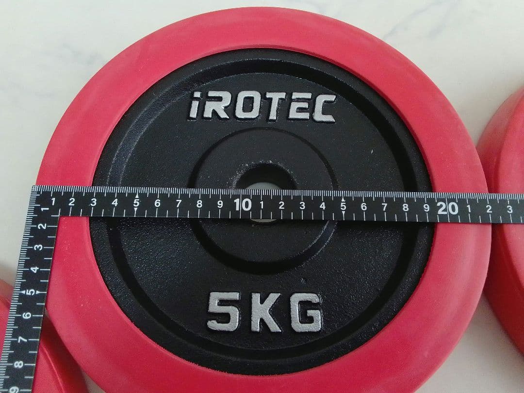 アイロテック iROTEC ラバー ダンベル 5kg×4=20kg 28mm ⑤