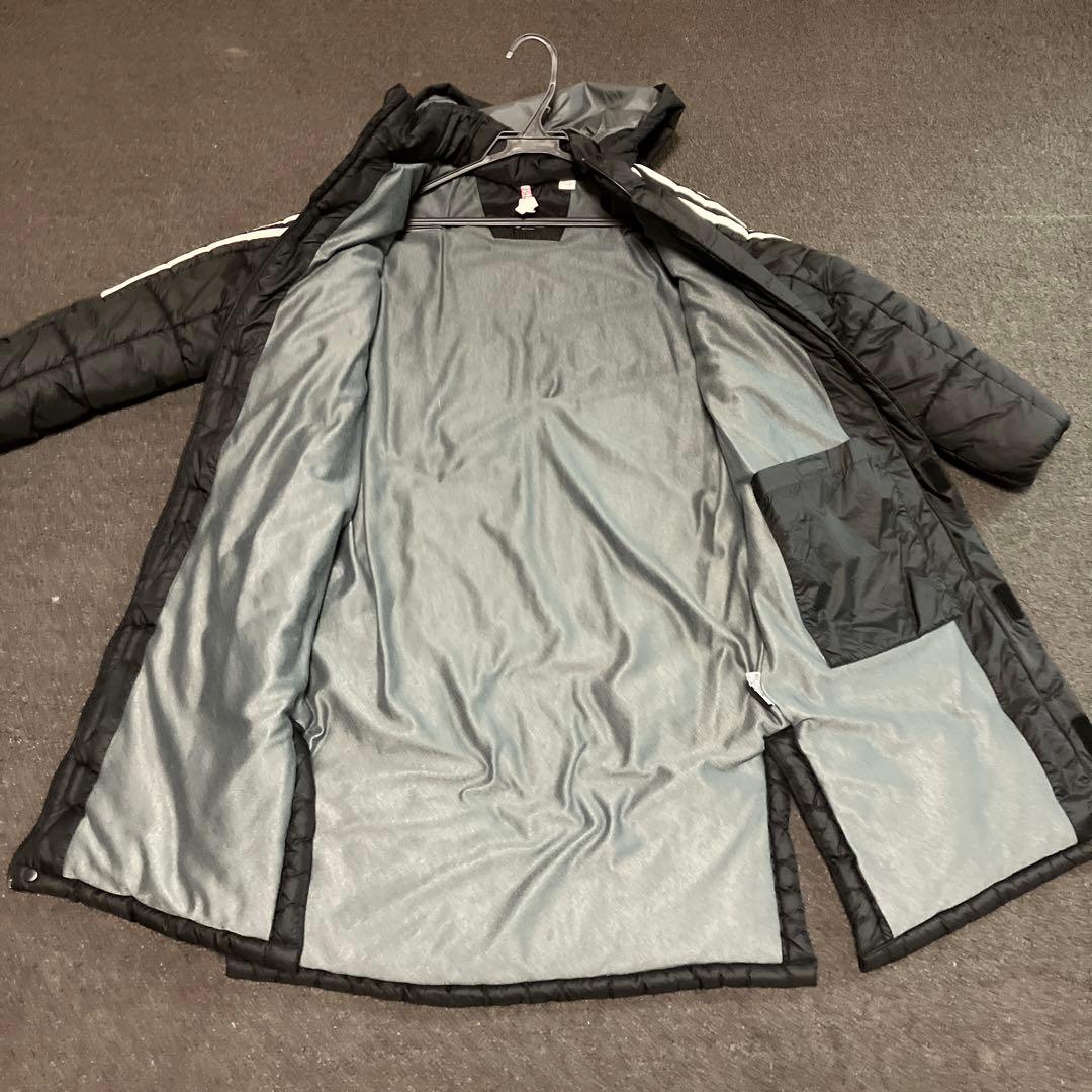 極美品⭐︎adidas アディダス ロングダウン ベンチコート ブラック 140