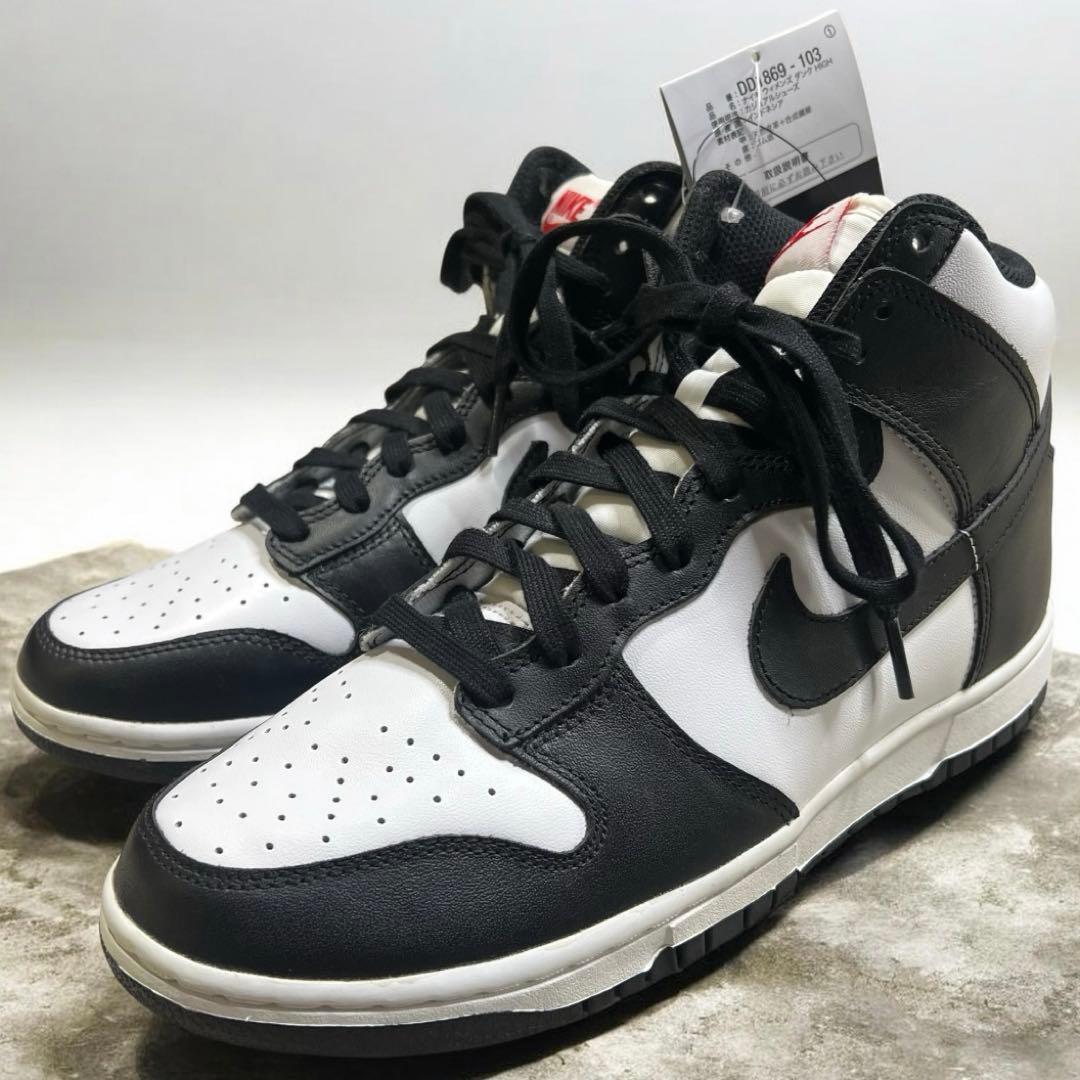 未使用nike wmns dunk high black and white26