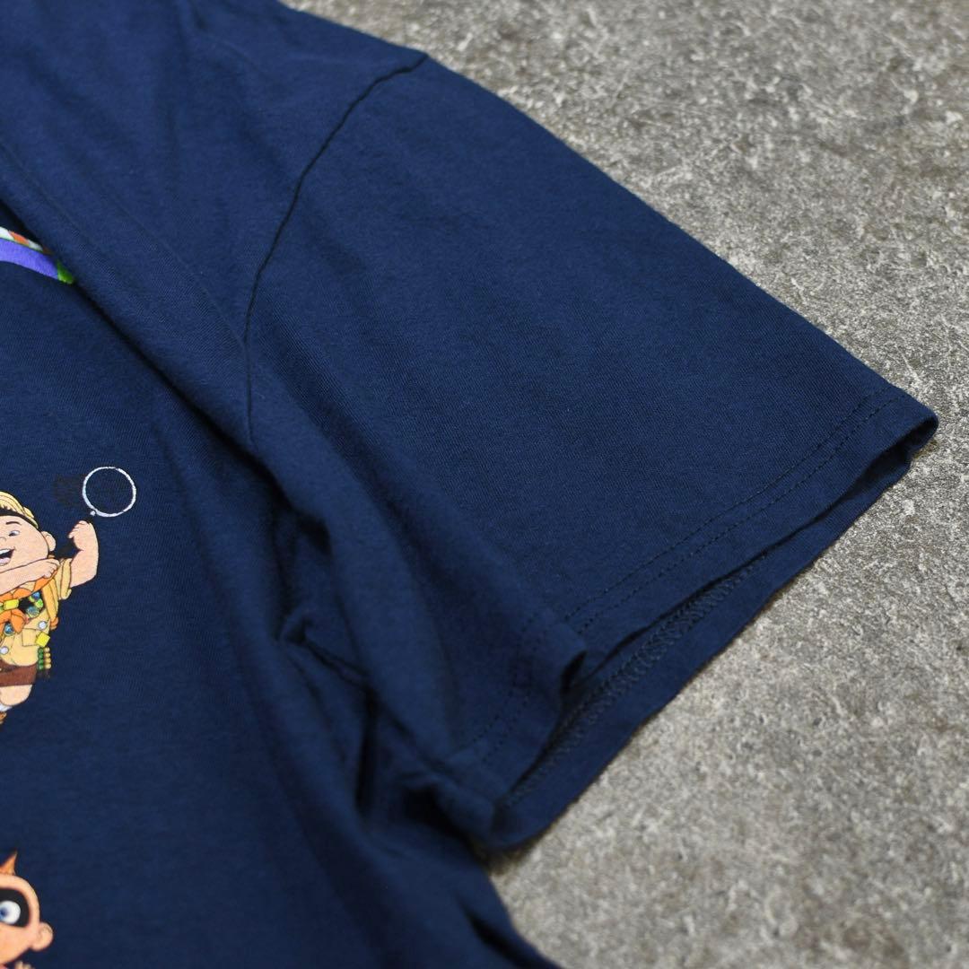 古着 Pixar プリントTシャツ Tシャツ ネイビー 半袖Tシャツ